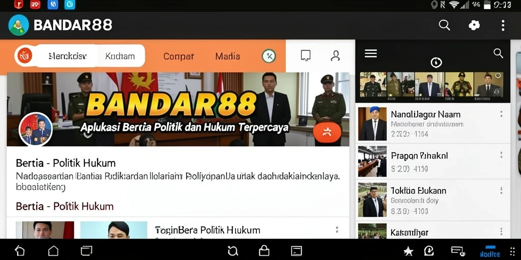 Tampilan antarmuka aplikasi BANDAR88 yang informatif dan mudah digunakan.