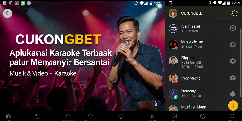 Screenshot CUKONGBET menampilkan antarmuka pengguna yang menarik untuk Karaoke.