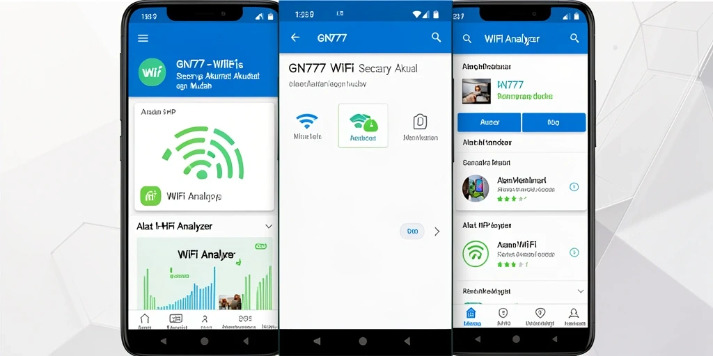 Antarmuka GN777 menampilkan informasi lengkap tentang jaringan WiFi yang terdeteksi.