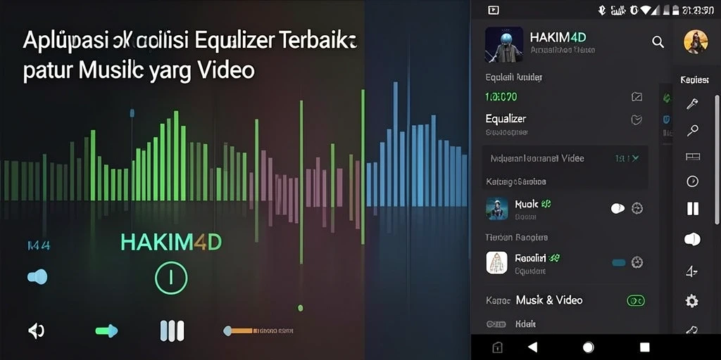 Antarmuka HAKIM4D dengan fitur Equalizer yang mudah digunakan.