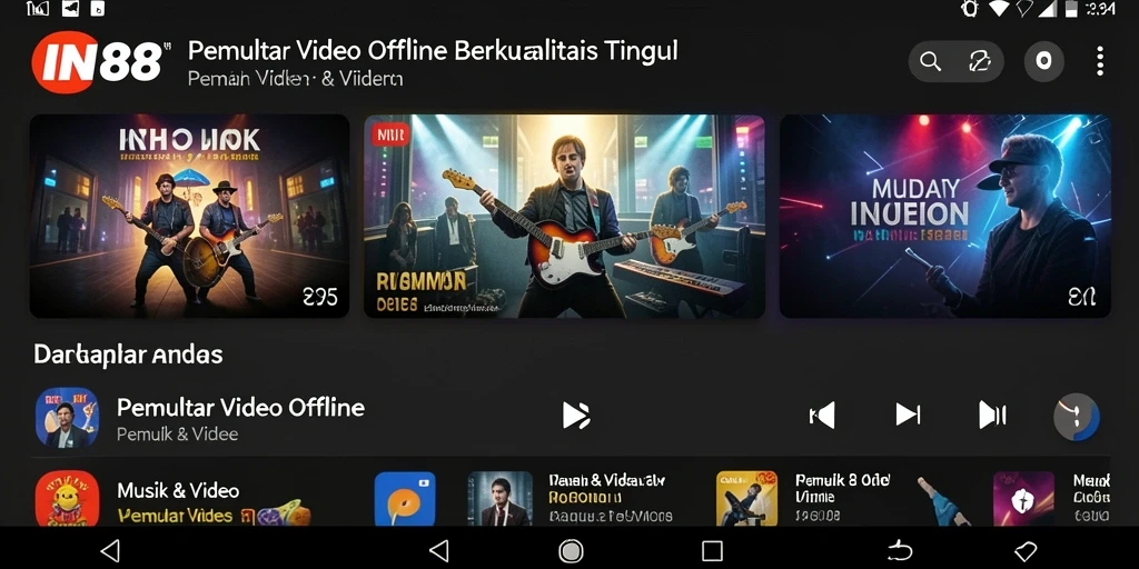 Tampilan antarmuka IN88 yang sederhana dan fungsional.