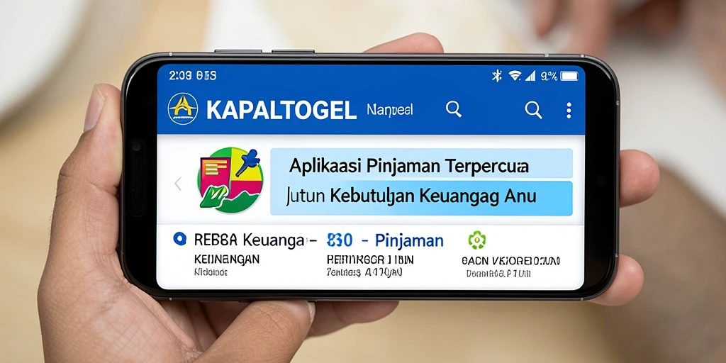 Antarmuka aplikasi KAPALTOGEL yang sederhana dan mudah digunakan.