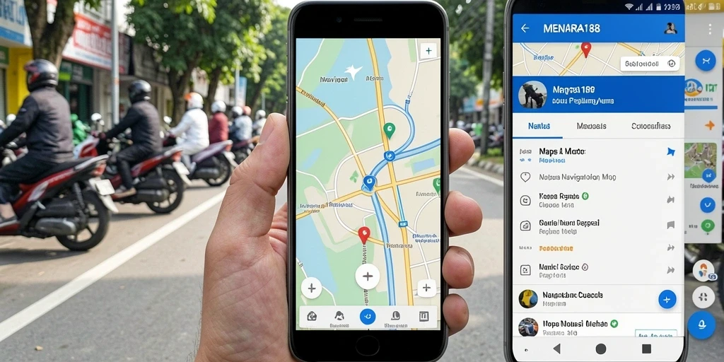 Antarmuka MENARA188 dengan peta interaktif untuk navigasi motor.