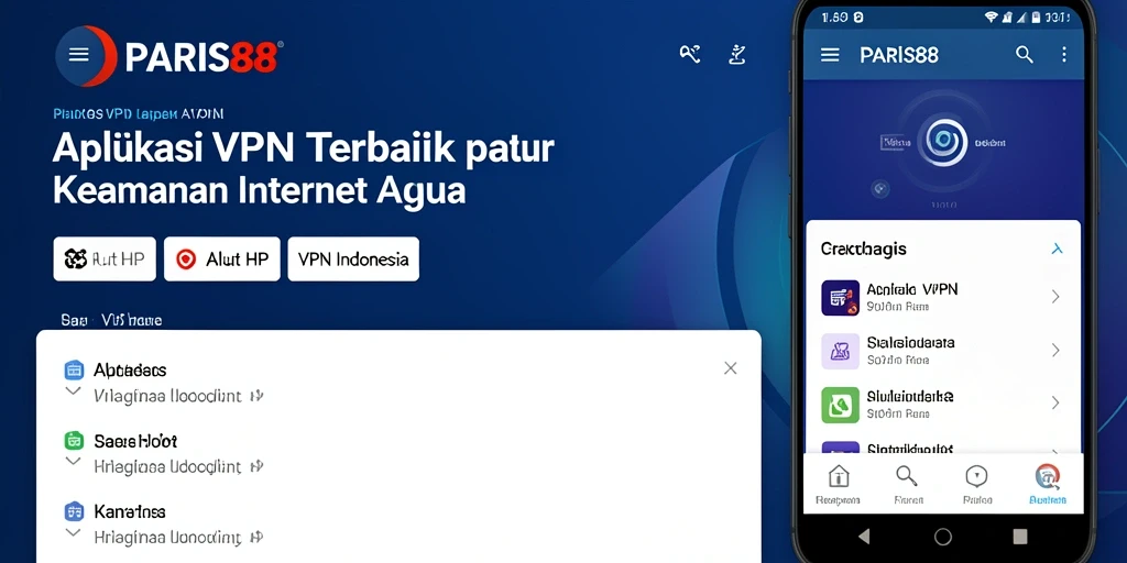 Tampilan antarmuka aplikasi VPN Indonesia yang modern dan intuitif.