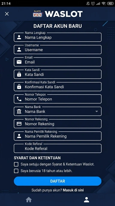 Panduan Lengkap Registrasi Akun Waslot untuk Pengguna Android